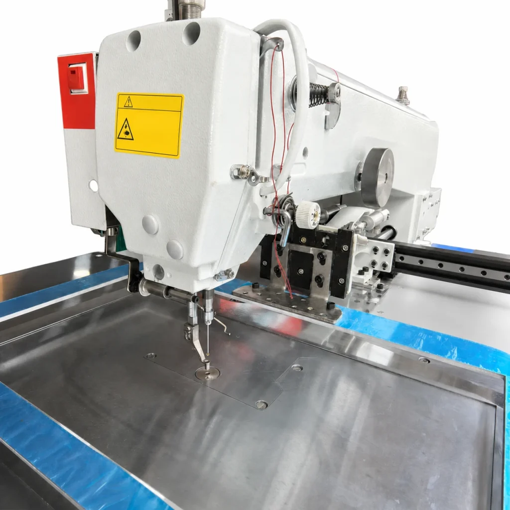 JST-3020G programmable sewing head and clamp