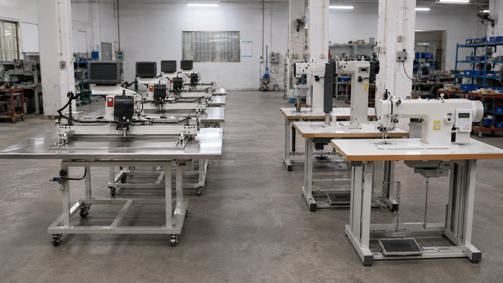 JST industrial sewing machines in the factory