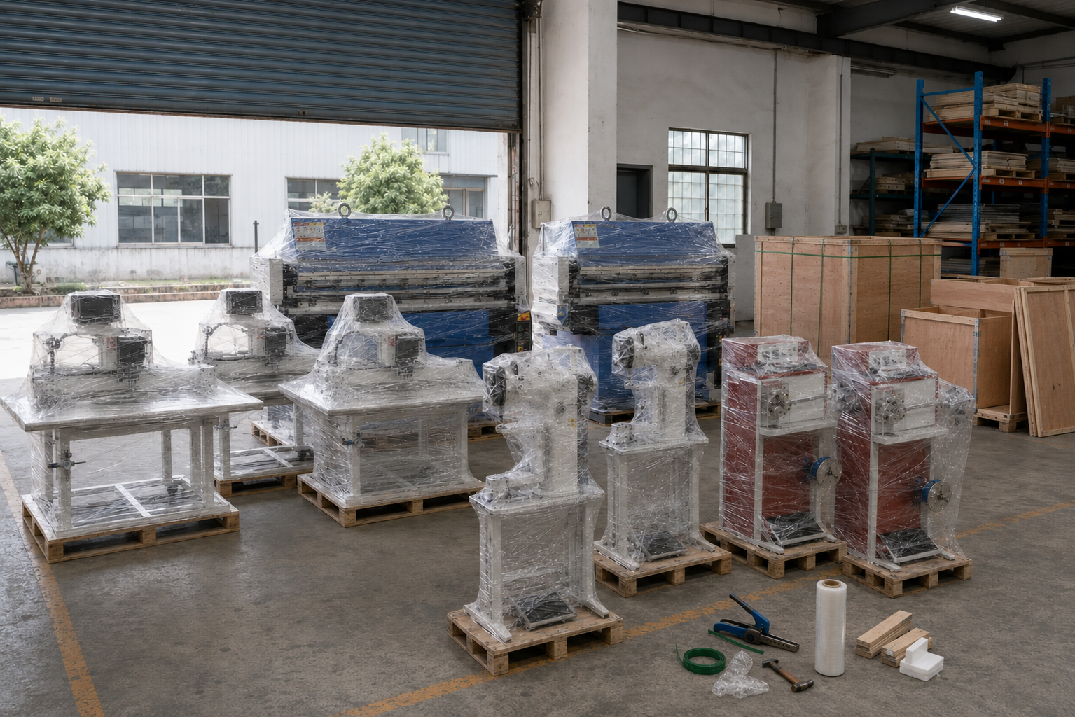 JST machinery prepared in the factory